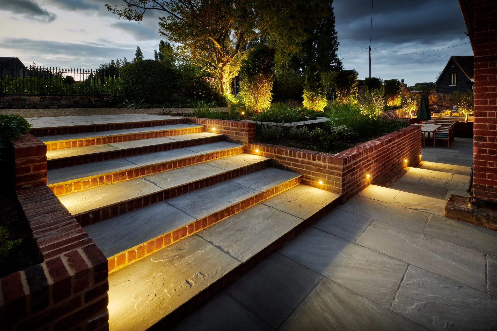 The Farmhouse Courtyard — garden design and build project by Refined Landscapes