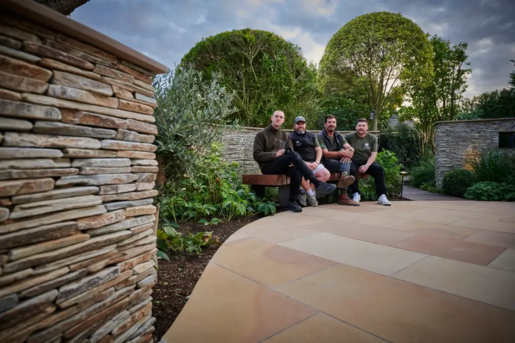 The Refined Landscapes team together in a completed garden