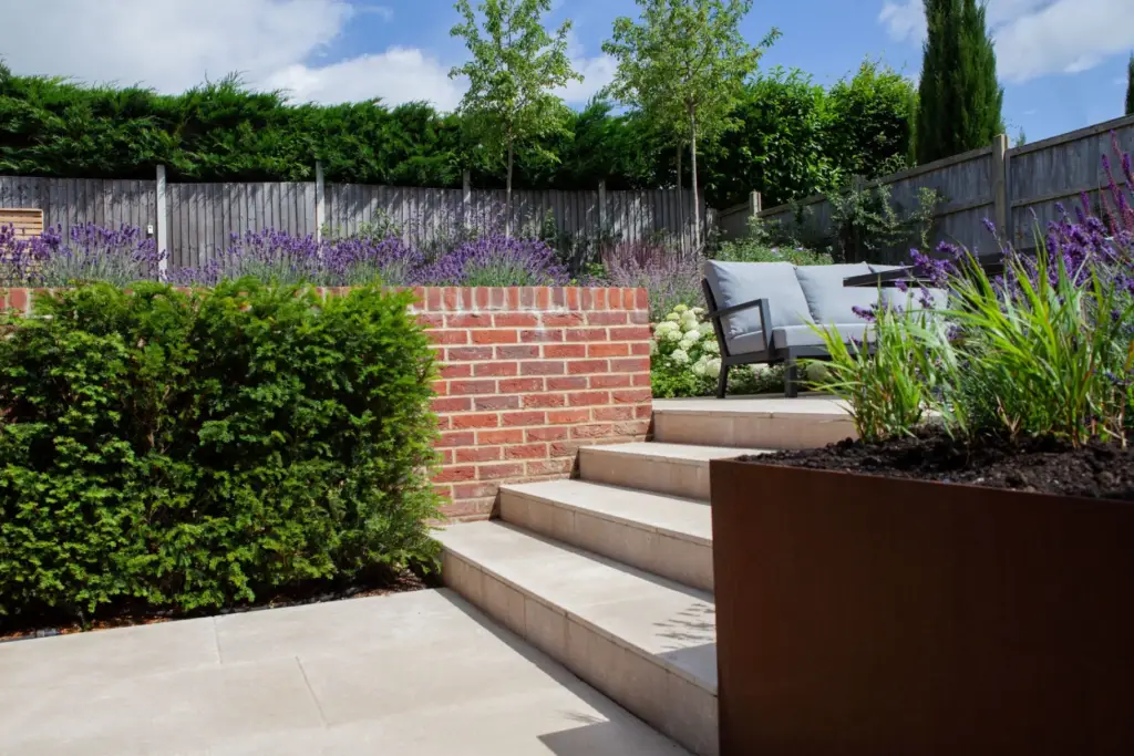 Brickwork & Bloom — garden design and build project by Refined Landscapes