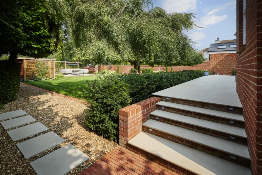 Finishing detail in a completed Refined garden build