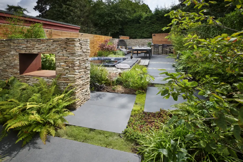 Design detail in a completed Refined Landscapes garden
