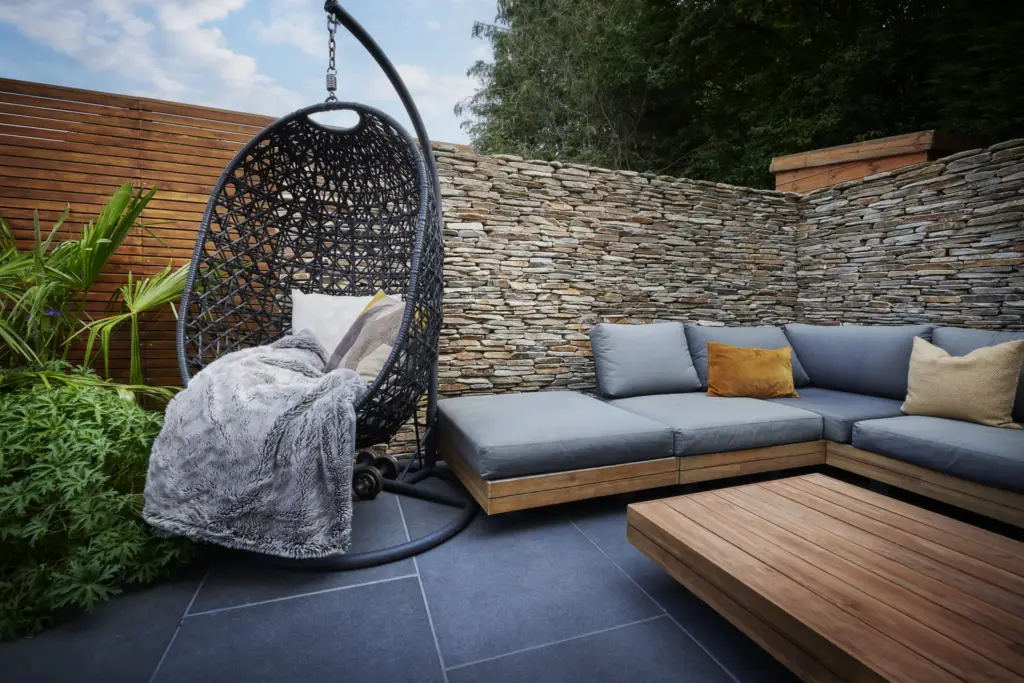 Relaxation space detail within a Refined Landscapes garden