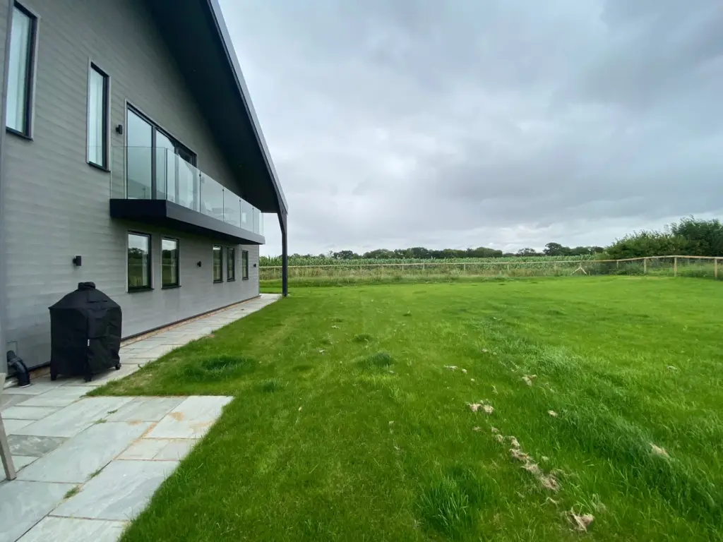 Cottered Barn — Main Terrace & Paving before