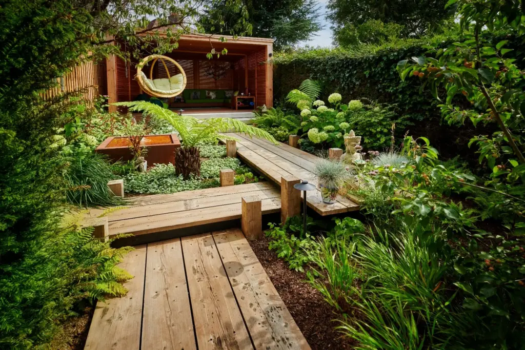 The Quiet Life — Woodland Boardwalk & Summerhouse after