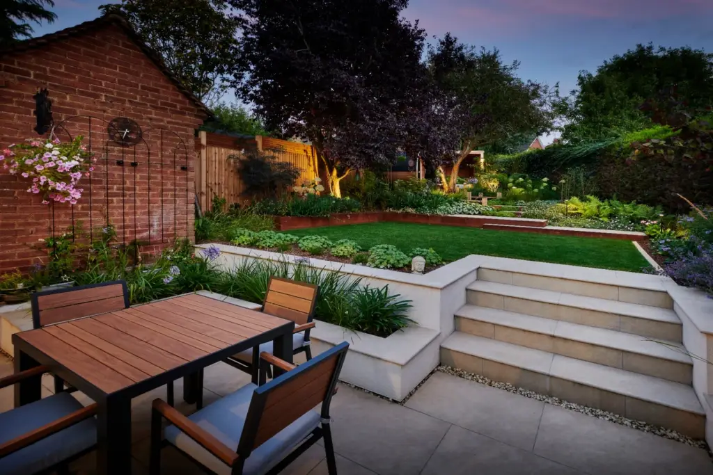 The Quiet Life — Terraced Garden & Lawn after