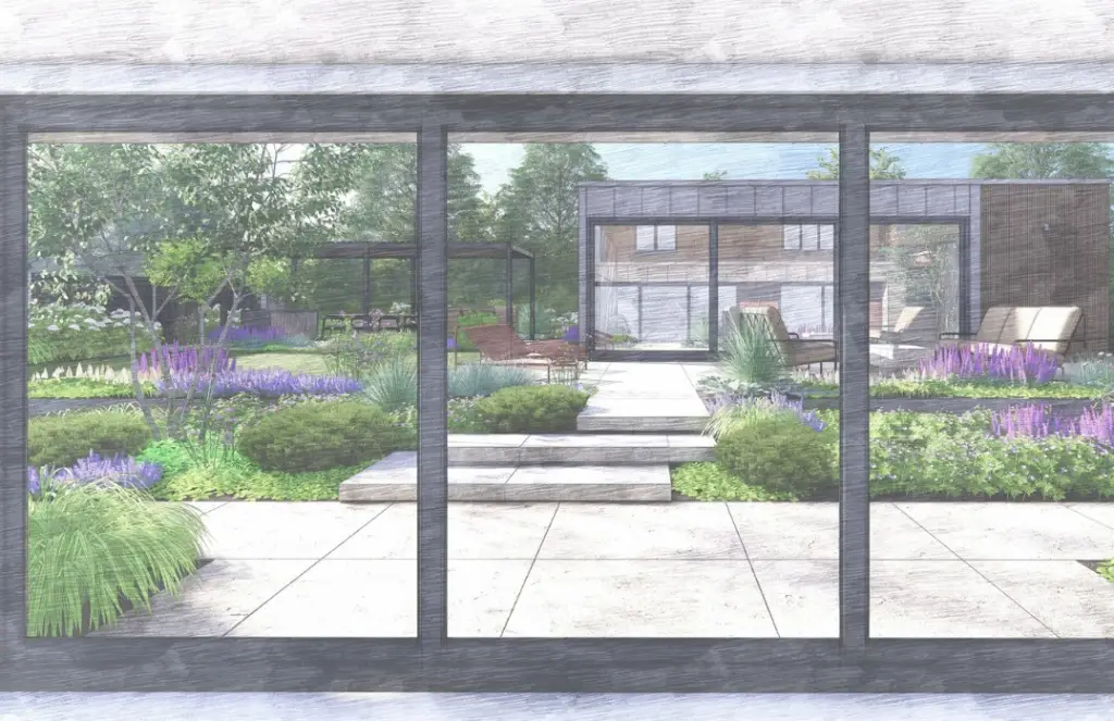 The completed garden after the project