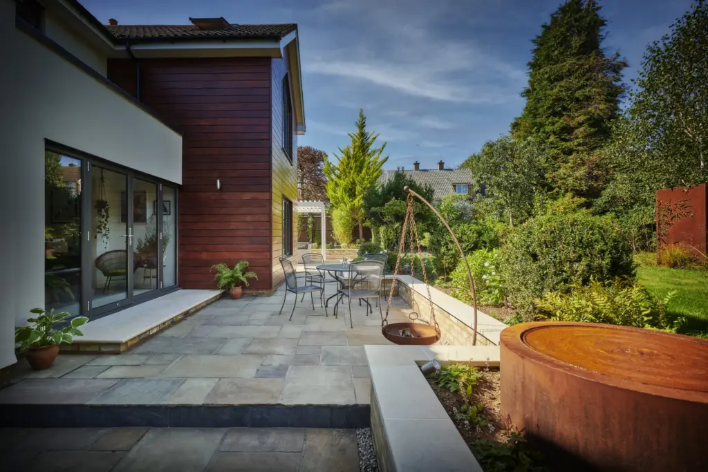 The Corten Garden - wraparound garden built by Refined Landscapes