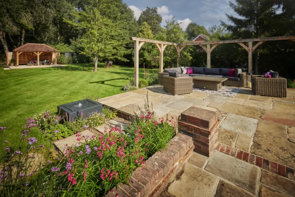 Country garden design in Hertfordshire with naturalistic planting